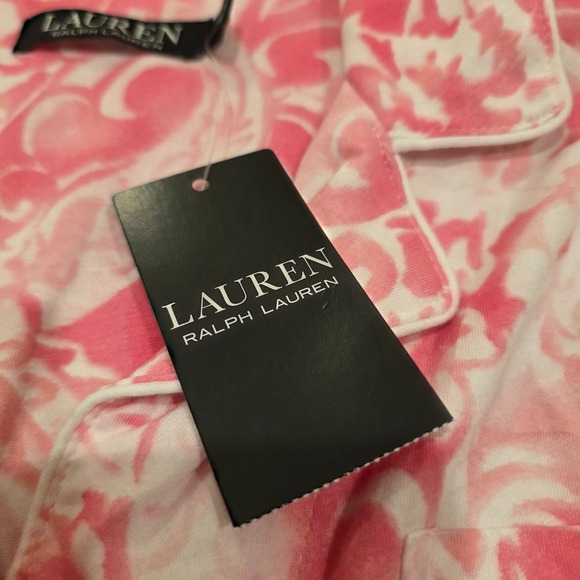 NWT Lauren Ralph Lauren LRL Women's Night Shirt Size M Pink Floral Pajamas - Picture 3 of 14